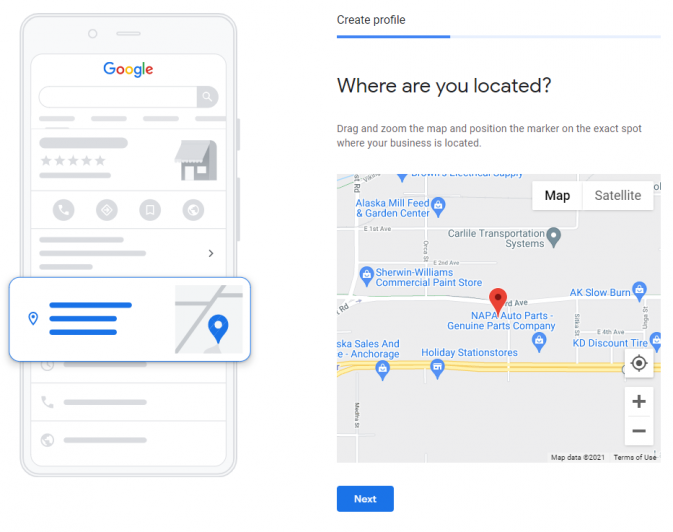 Create Google My Business profile for your local SEO