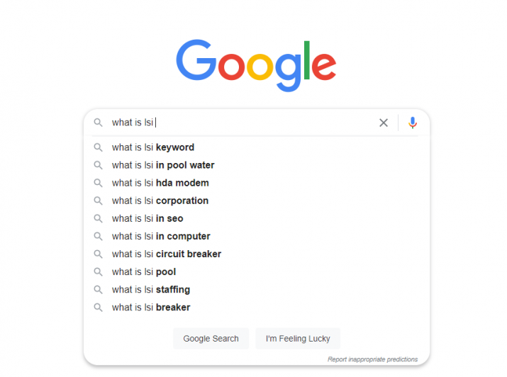 Using Google Autocomplete to find LSI keywords