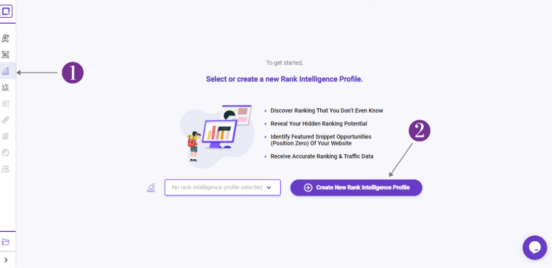 best free seo tool BiQ rank intelligence create rank intelligence profile