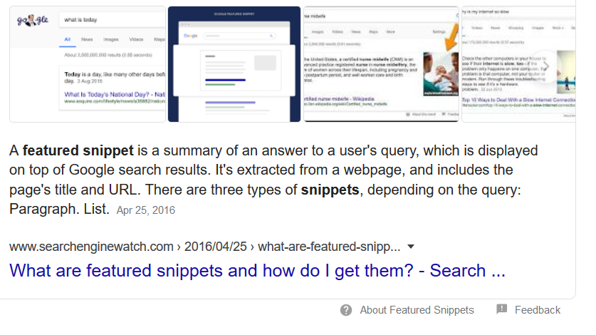 rank intelligence position zero featured snippet
