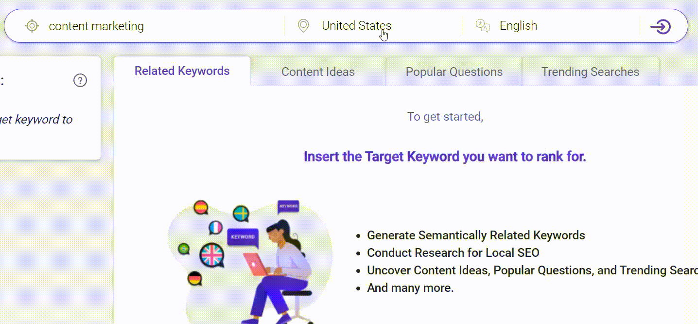 Free keyword research tool to find local SEO keyword
