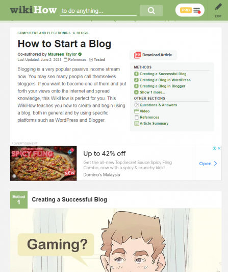 blog post examples wikihow