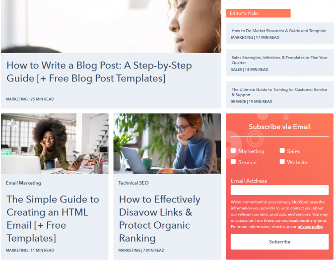 blog post examples hubspot