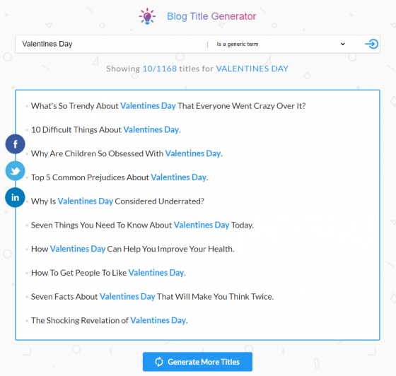 Use Blog Title Generator to get all the trendy headlines and create viral content!