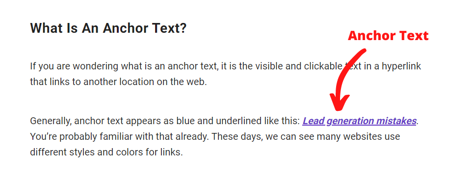 factors affecting pagerank - anchor text