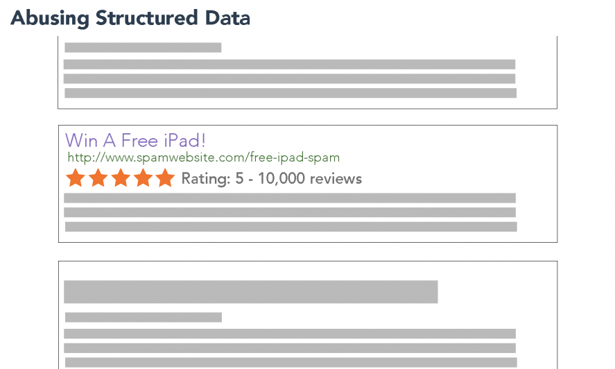 black hat seo technique - misuse structured data