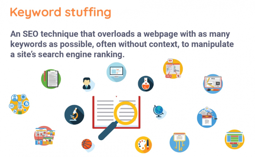 black hat seo tactic - keyword stuffing