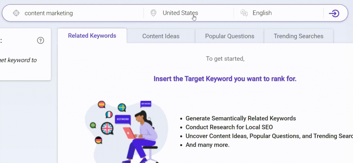 Description: Free keyword research tool to find local SEO keyword
