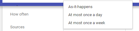 google alerts frequency