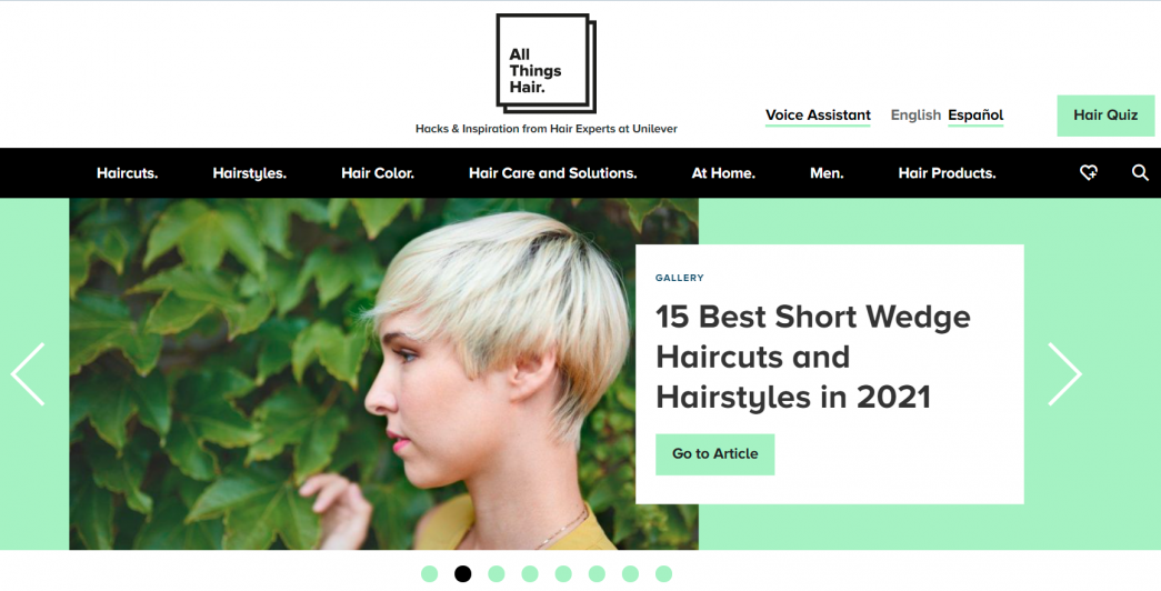 Content hub example 2 - all things hair