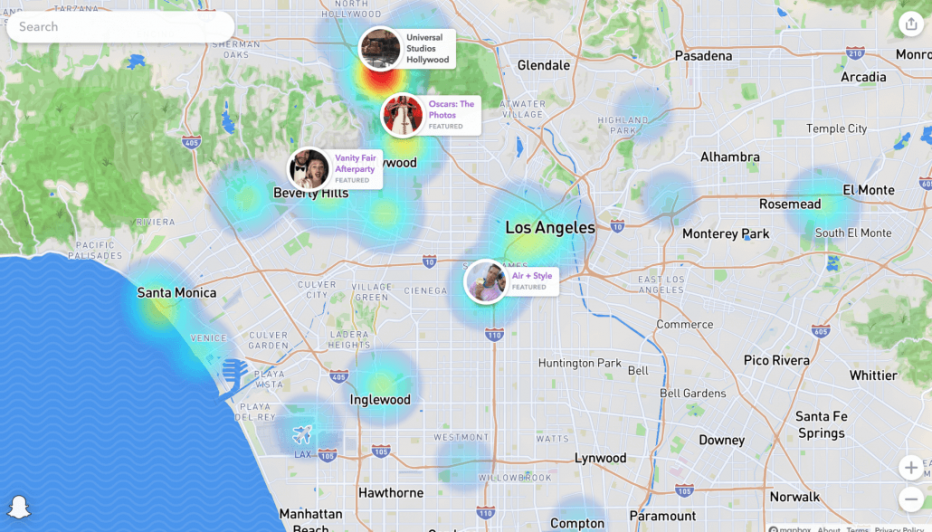 examples of social proof through snapchat snap maps