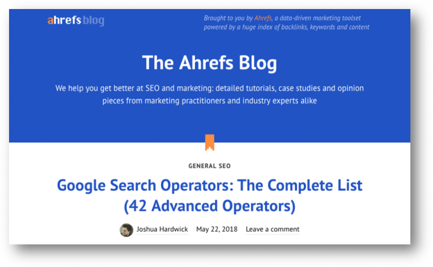 best seo blogs - ahrefs