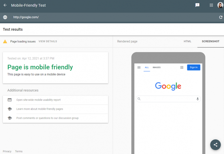 Free Google Tools 9 - Google Mobile-Friendly test