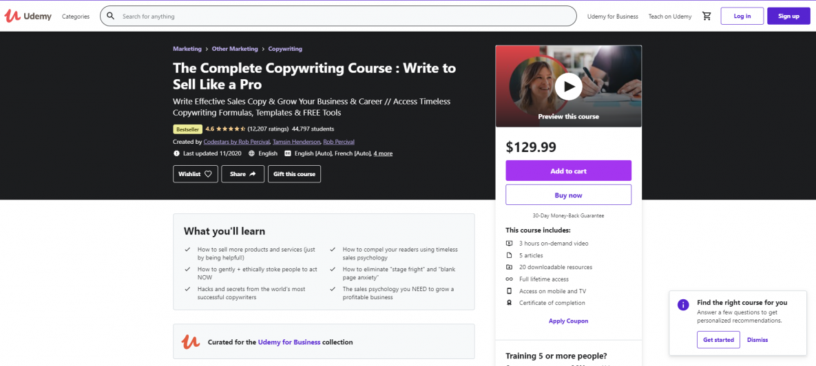 Copywriting courses online