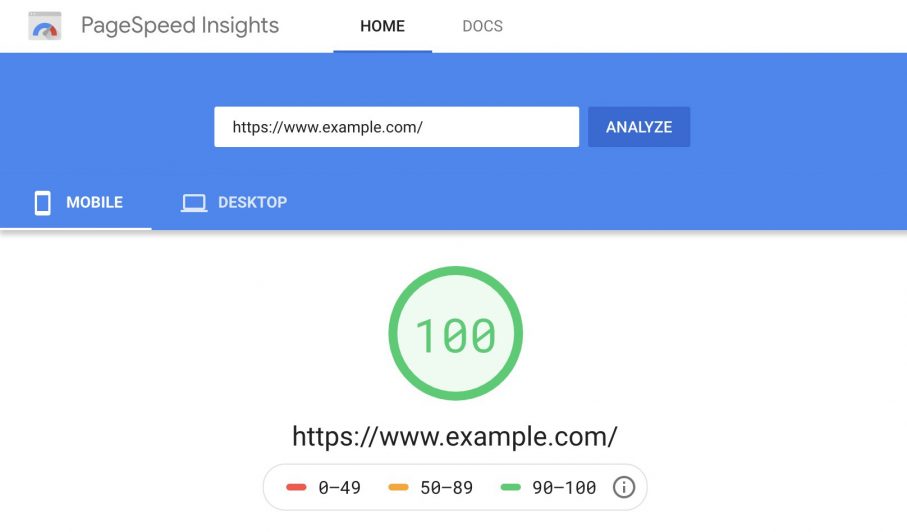  Use Google PageSpeed Insight to check your mobile site score