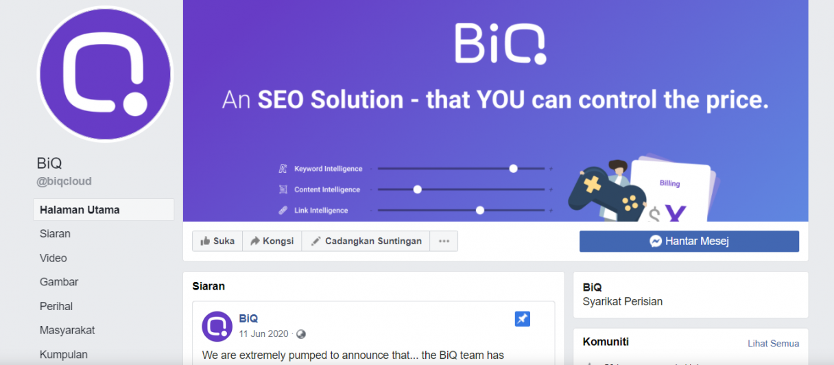 Facebook Business Page Examples BiQ 