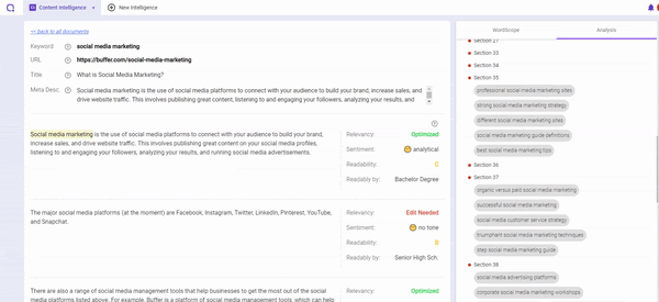 Check out the results of relevancy for each paragraph