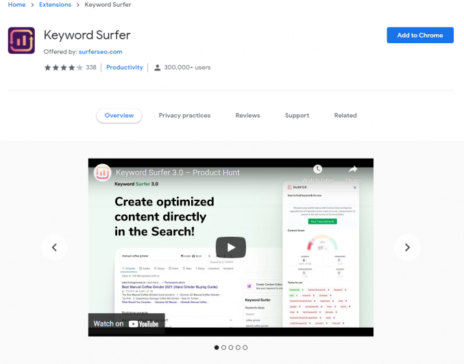 Keyword Surfer 