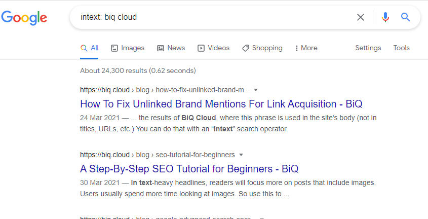 how to find unlinked brand mentions using Google