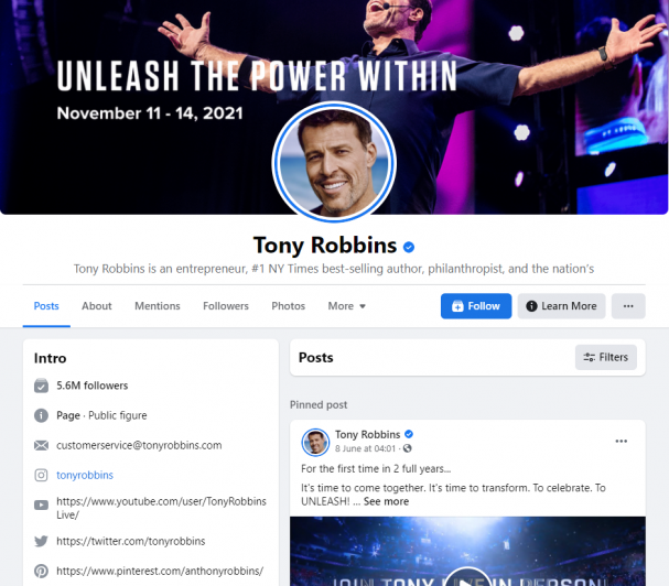 Using the power of influencers like Tony Robbins is another way to generate traffic