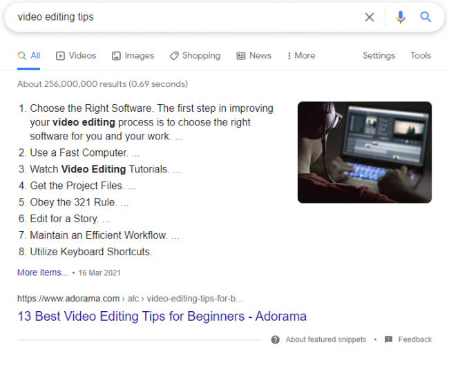 SEO trends 9 - featured snippets