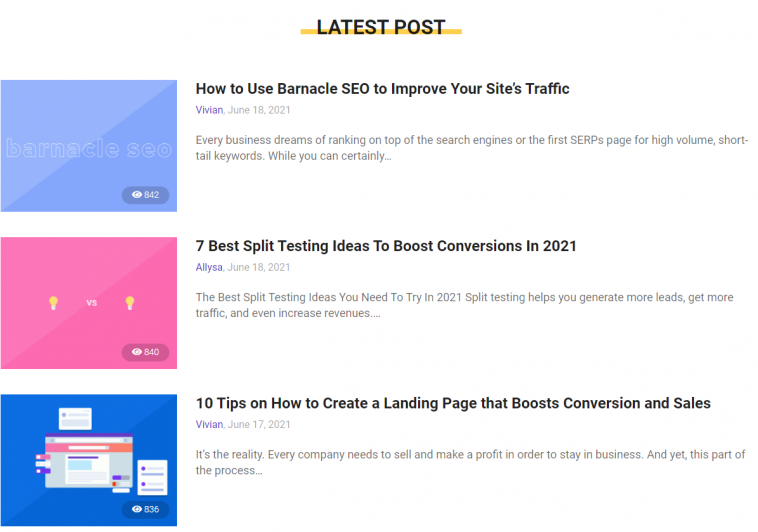 BiQ blog maintains the freshness of site