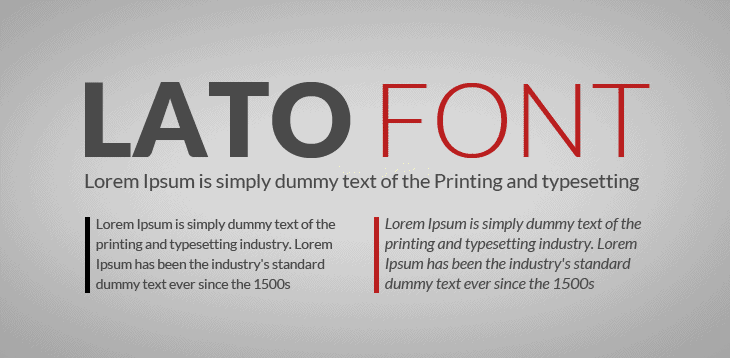 Best fonts for website - Lato