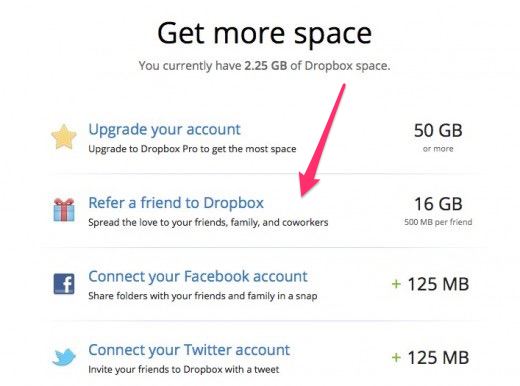 Dropbox Viral Loops referral