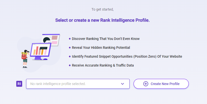 BiQ Rank Intelligence create profile