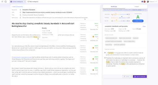 You can use our BiQ Content Intelligence to create evergreen content that is both value-driven and SEO-friendly.