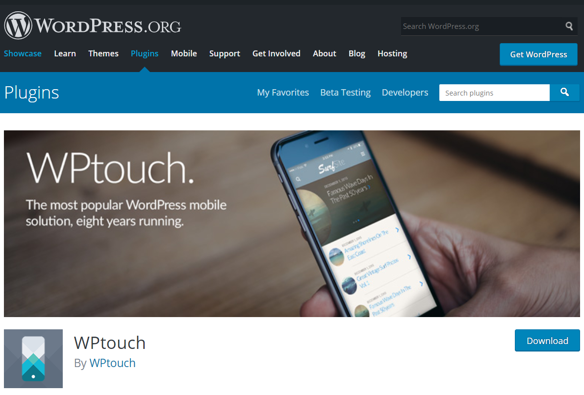 Wordpress mobile. Wordpress plugins.
