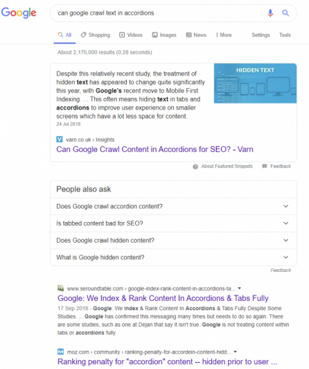 SERP changes, for example featured snippet deduplication algo update
