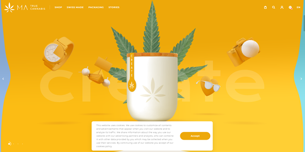 best website design example - MA True Cannabis