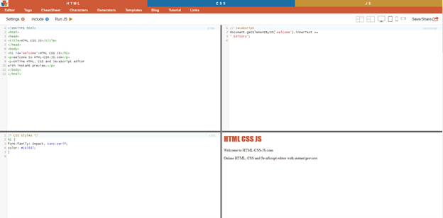 Front end for HTML CSS and JS to build an app