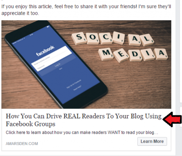 promote blog by Facebook advertising